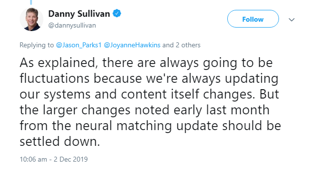 Impact of Neural Matching Update